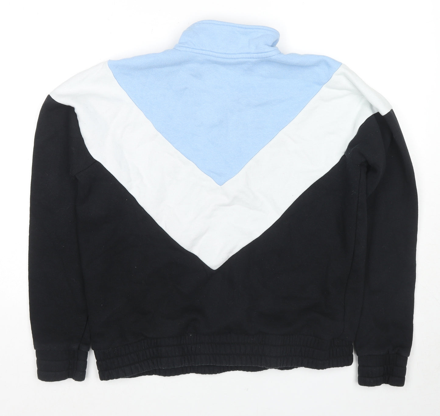 Marks and Spencer Womens Black Cotton Pullover Sweatshirt Size L Pullover - Colourblock Pattern
