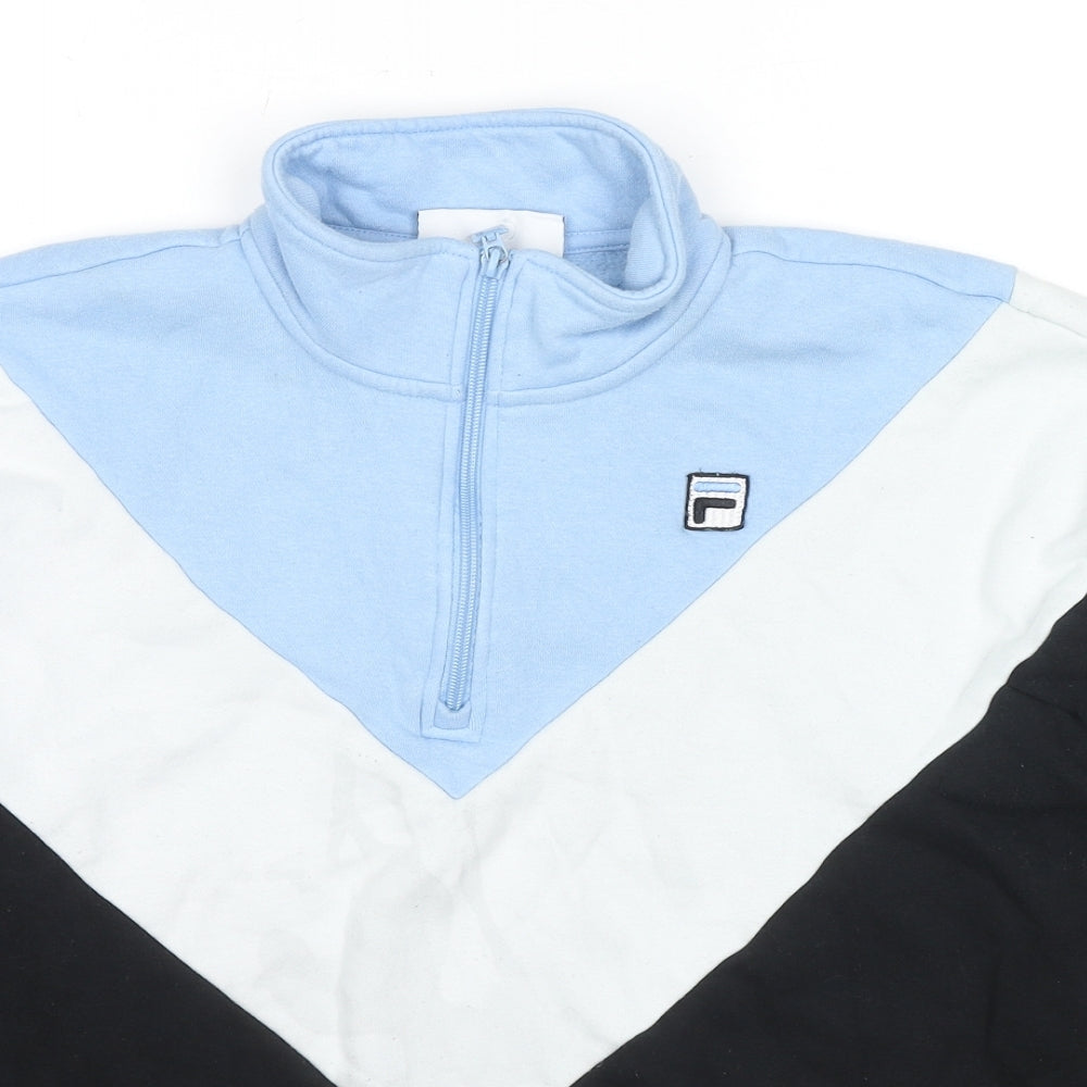 Marks and Spencer Womens Black Cotton Pullover Sweatshirt Size L Pullover - Colourblock Pattern