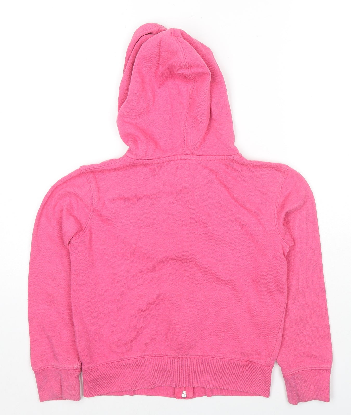 Gap Girls Pink Cotton Full Zip Hoodie Size 8-9 Years Zip - Glitter Logo