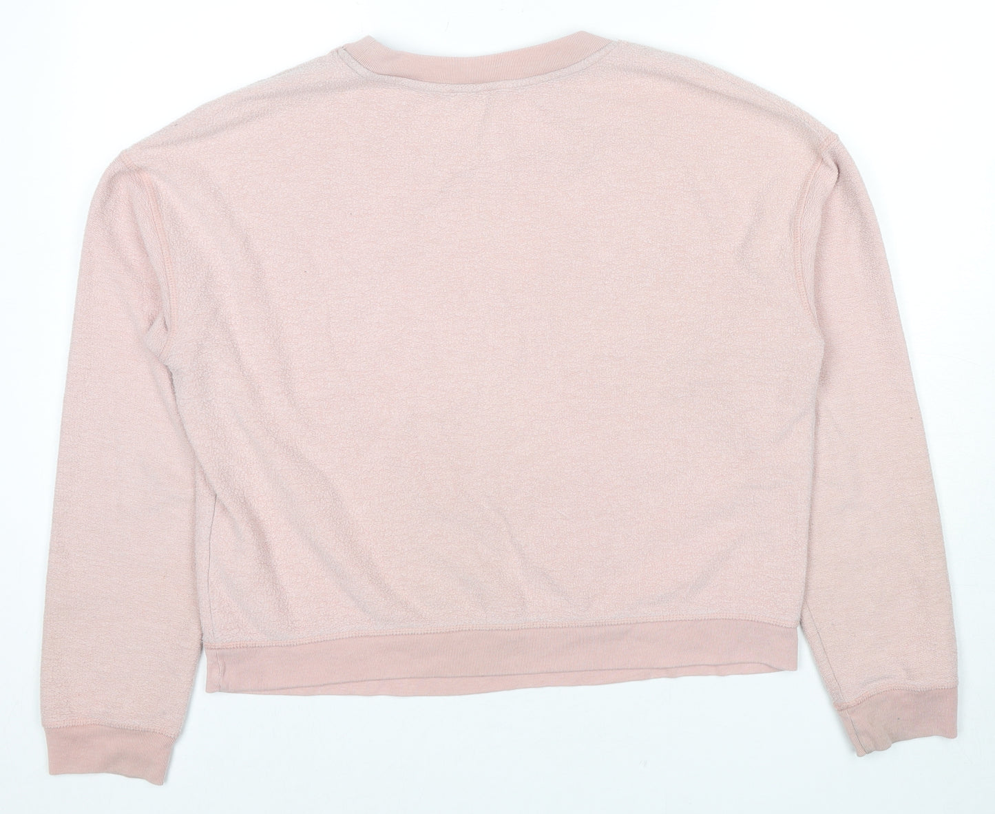 Topshop Womens Pink Cotton Pullover Sweatshirt Size 12 Pullover