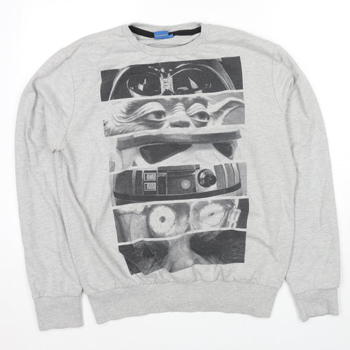 Star Wars Mens Green Cotton Pullover Sweatshirt Size XL