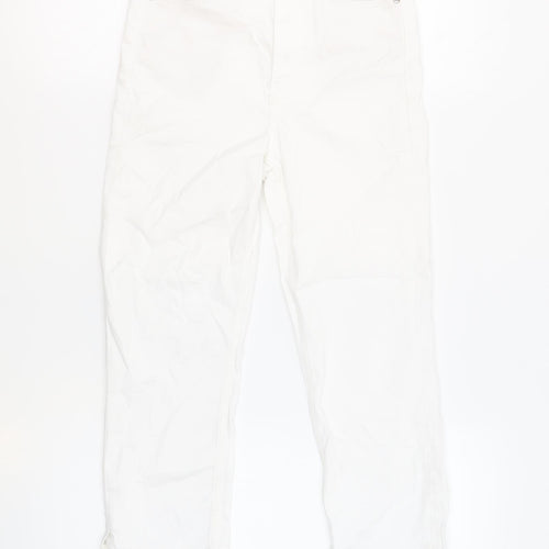 Marks and Spencer Womens White Cotton Skinny Jeans Size 6 L21 in Regular Button