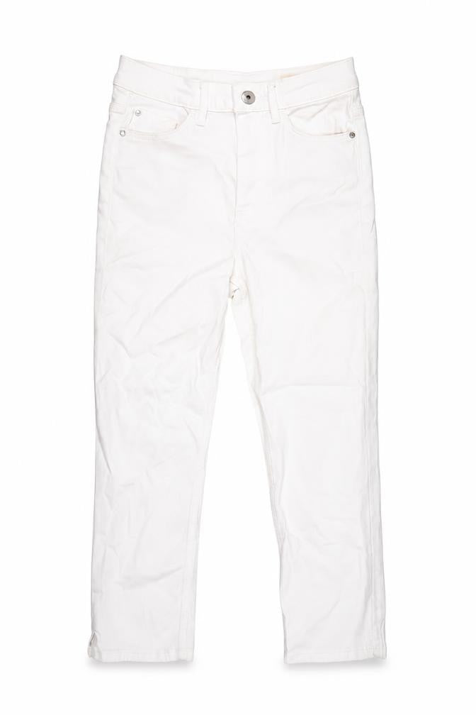Marks and Spencer Womens White Cotton Skinny Jeans Size 6 L21 in Regular Button