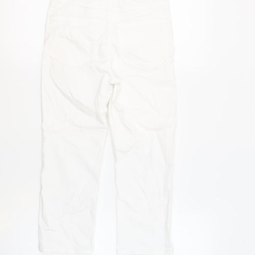 Marks and Spencer Womens White Cotton Skinny Jeans Size 6 L21 in Regular Button