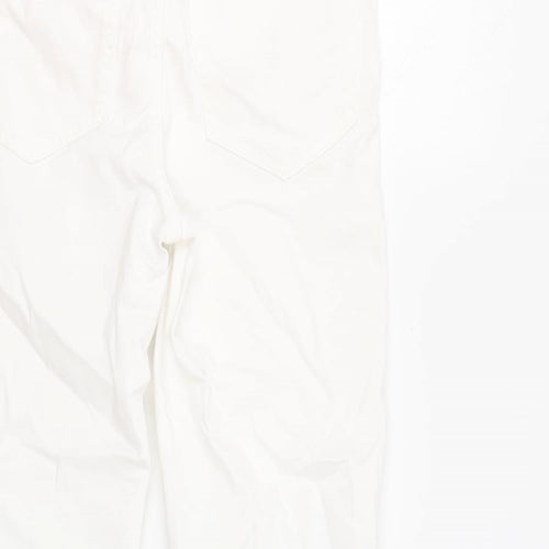 Marks and Spencer Womens White Cotton Skinny Jeans Size 6 L21 in Regular Button