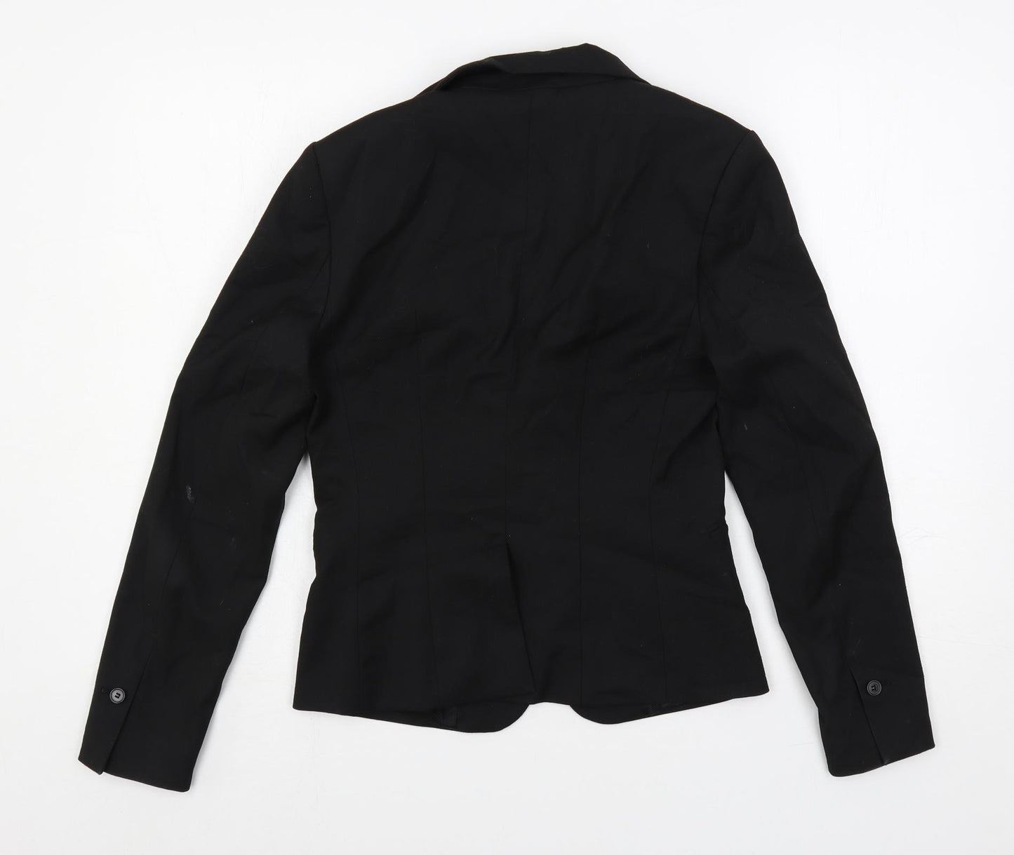 H&M Womens Black Jacket Blazer Size 8 Button