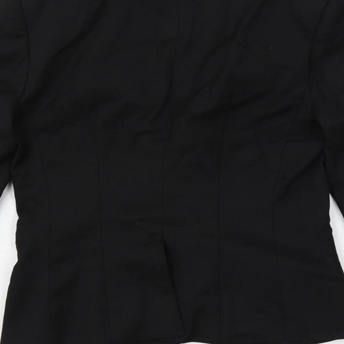 H&M Womens Black Jacket Blazer Size 8 Button