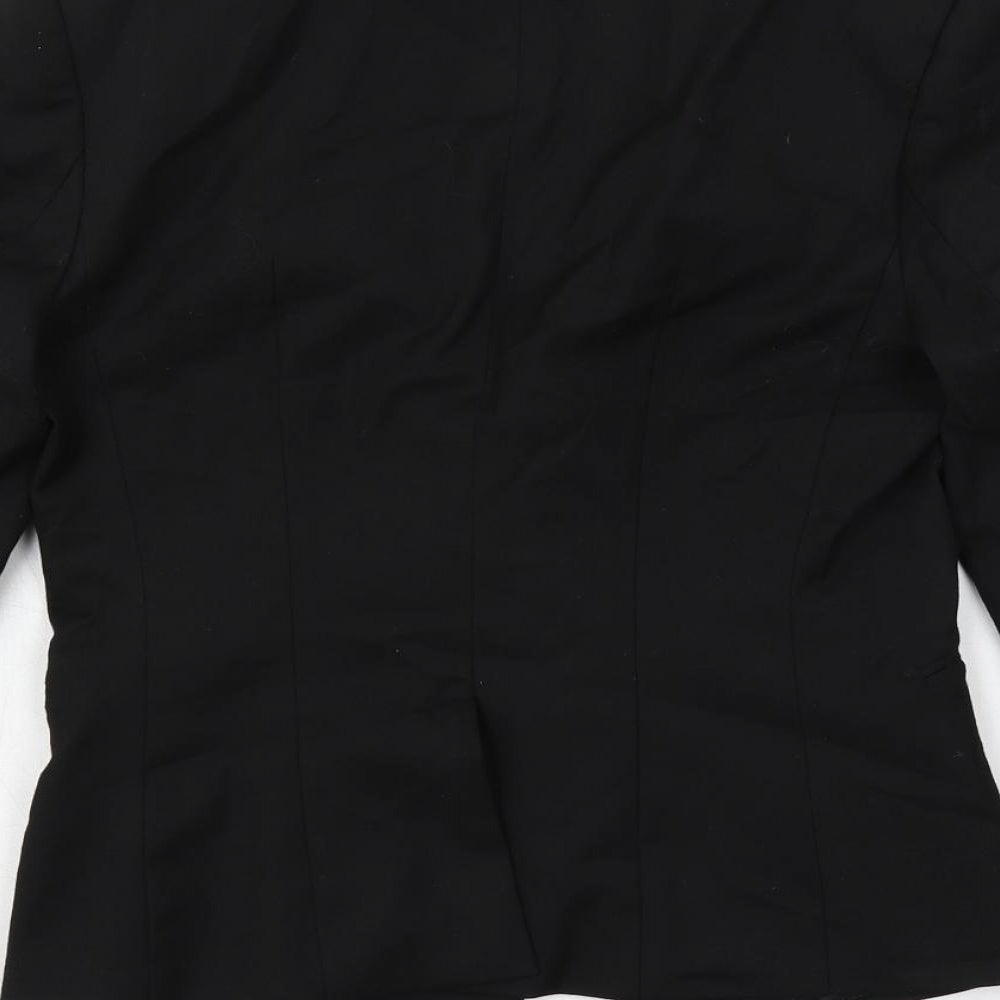 H&M Womens Black Jacket Blazer Size 8 Button