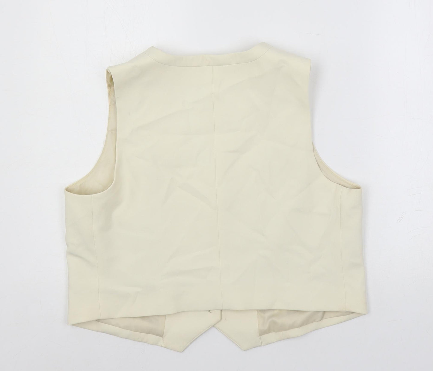Marks and Spencer Womens Ivory Jacket Waistcoat Size 16 Button