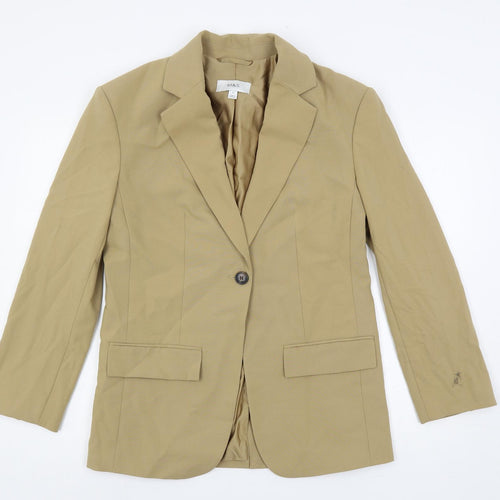 Marks and Spencer Womens Beige Jacket Blazer Size 8 Button