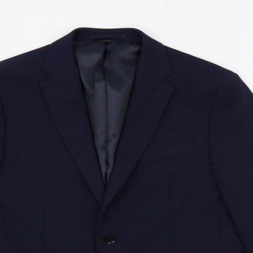 Marks and Spencer Mens Blue Polyamide Jacket Blazer Size 40 Regular