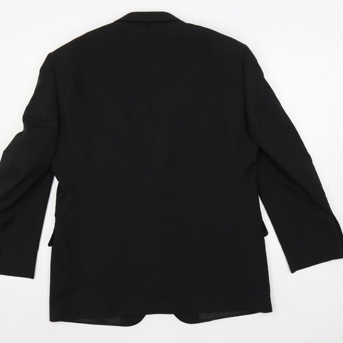 Marks and Spencer Mens Black Polyester Tuxedo Suit Jacket Size 40 Regular