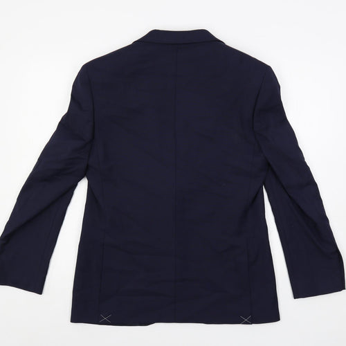 Marks and Spencer Mens Blue Polyester Jacket Suit Jacket Size 38 Regular