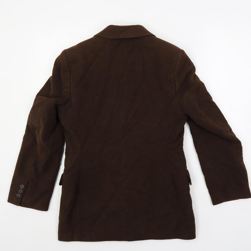 Racing Green Womens Brown Jacket Blazer Size 10 Button