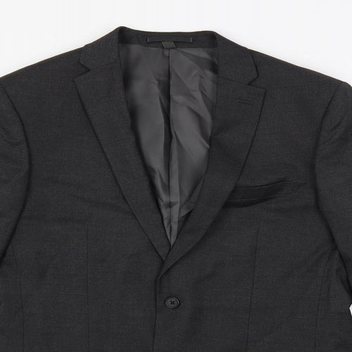 Marks and Spencer Mens Grey Polyester Jacket Suit Jacket Size 42 Regular