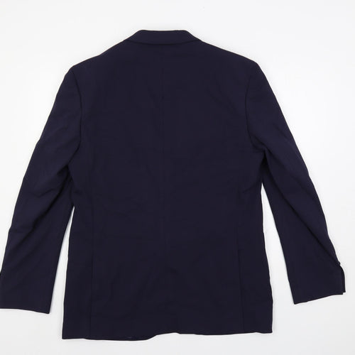 Marks and Spencer Mens Blue Polyamide Jacket Suit Jacket Size 42 Regular