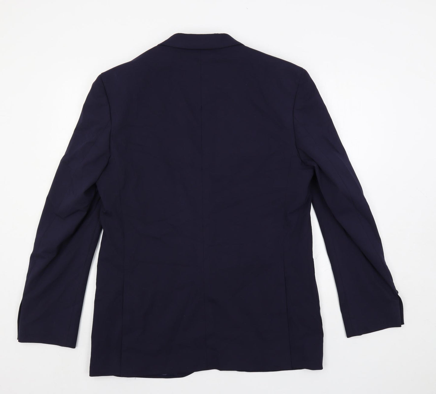 Marks and Spencer Mens Blue Polyamide Jacket Suit Jacket Size 42 Regular