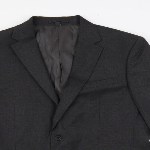 Marks and Spencer Mens Grey Polyester Jacket Suit Jacket Size 44 Regular