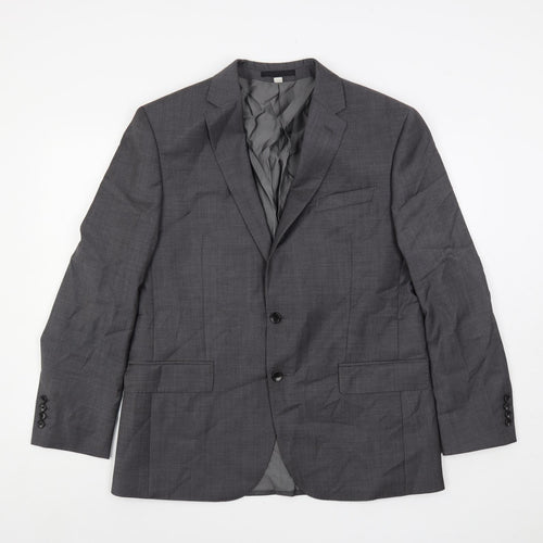 Marks and Spencer Mens Grey Wool Jacket Suit Jacket Size 42 Regular