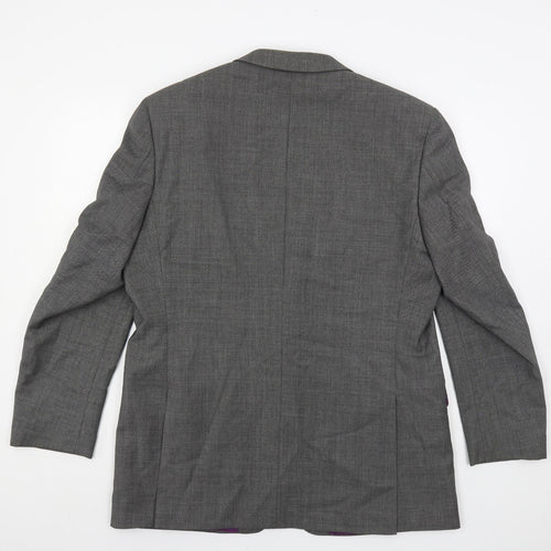 Racing Green Mens Grey Wool Jacket Suit Jacket Size 44 Regular