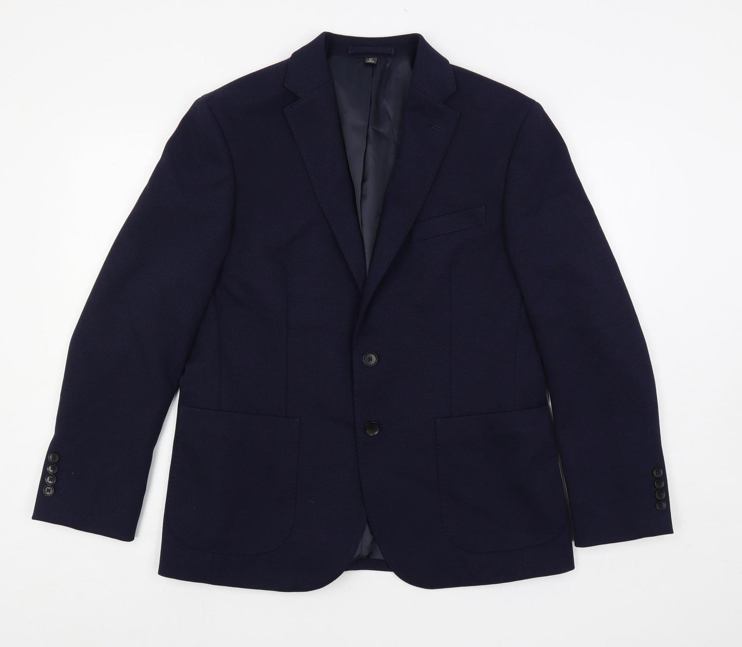 Marks and Spencer Mens Blue Polyester Jacket Suit Jacket Size 40 Regular