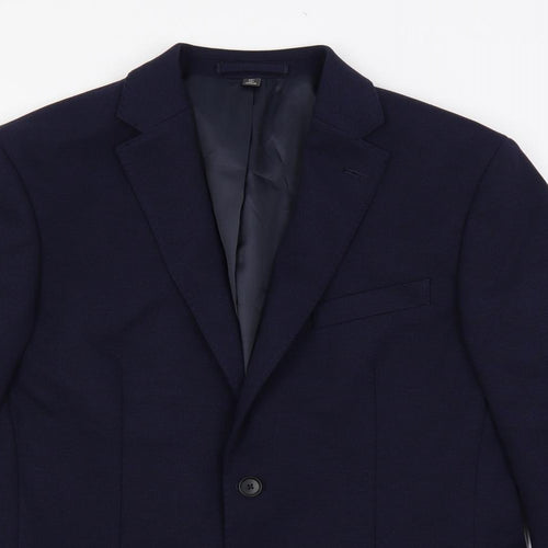 Marks and Spencer Mens Blue Polyester Jacket Suit Jacket Size 40 Regular