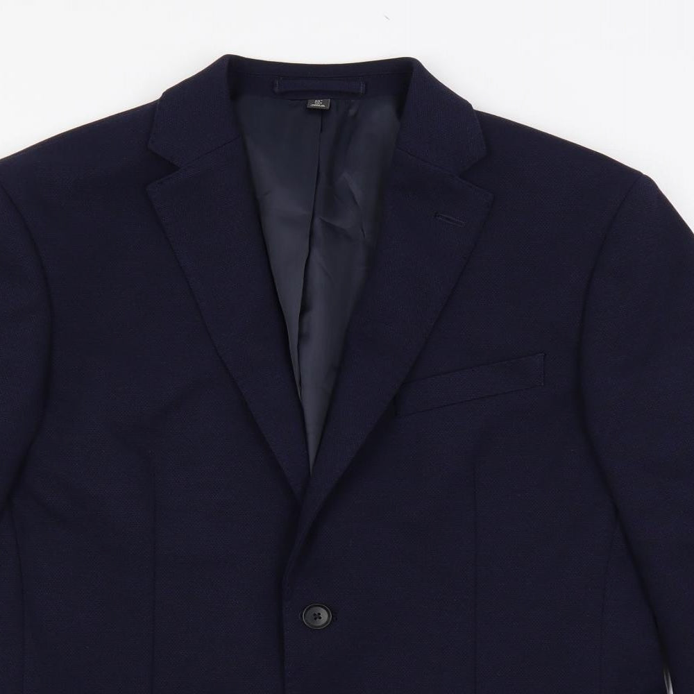 Marks and Spencer Mens Blue Polyester Jacket Suit Jacket Size 40 Regular