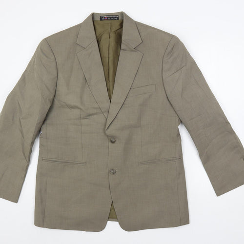 Ambassador Mens Brown Jacket Blazer Size 40 Button