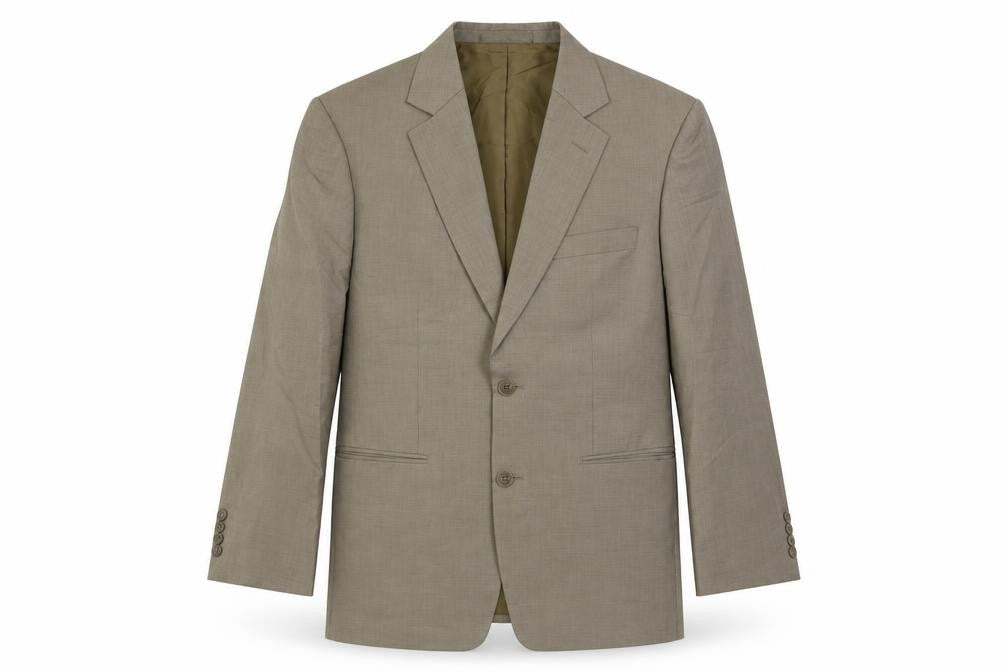 Front view of Ambassador men’s brown jacket blazer, size 40, button