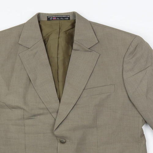 Ambassador Mens Brown Jacket Blazer Size 40 Button