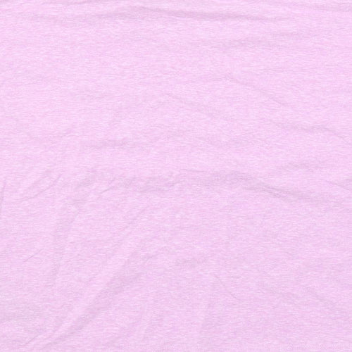 Marks and Spencer Girls Pink Polyester Pullover T-Shirt Size 9-10 Years Crew Neck Pullover - Tie Front Detail