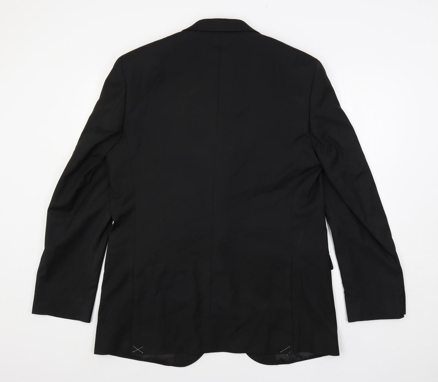 Marks and Spencer Mens Black Polyester Jacket Suit Jacket Size 42 Regular