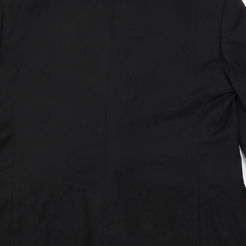 Marks and Spencer Mens Black Polyester Jacket Suit Jacket Size 42 Regular