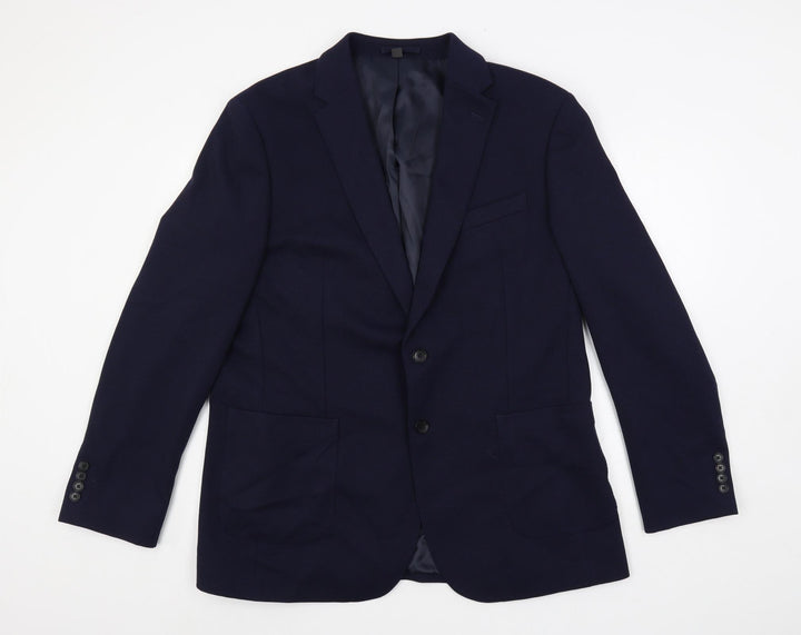 Marks and Spencer Mens Blue Polyamide Jacket Blazer Size 44 Regular
