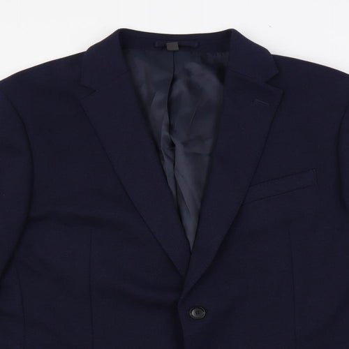 Marks and Spencer Mens Blue Polyamide Jacket Blazer Size 44 Regular