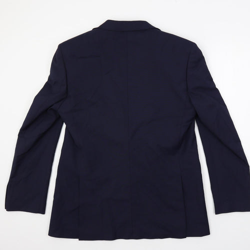 Marks and Spencer Mens Blue Polyester Jacket Suit Jacket Size 42 Regular