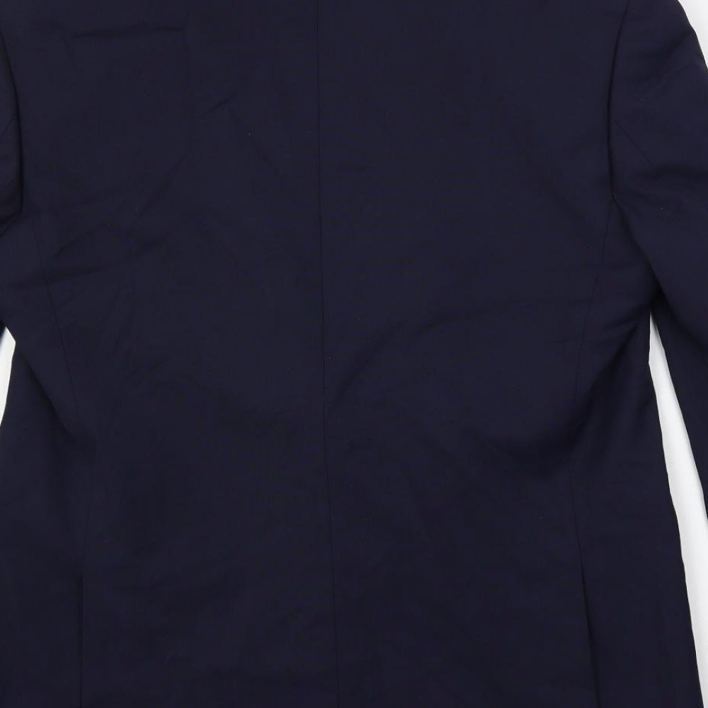Marks and Spencer Mens Blue Polyester Jacket Suit Jacket Size 42 Regular