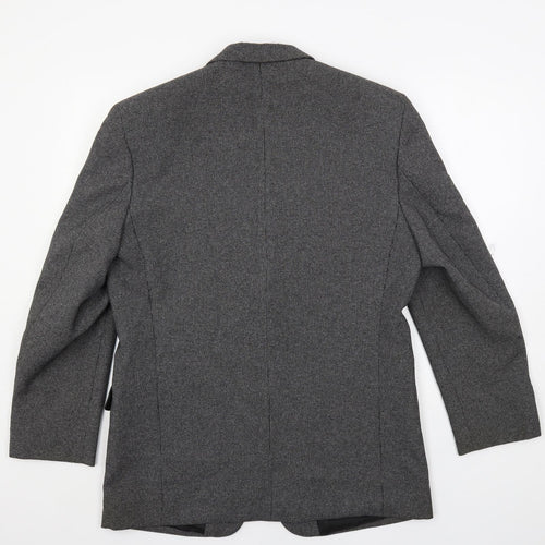 Canda Mens Grey Polyester Jacket Blazer Size 40 Regular