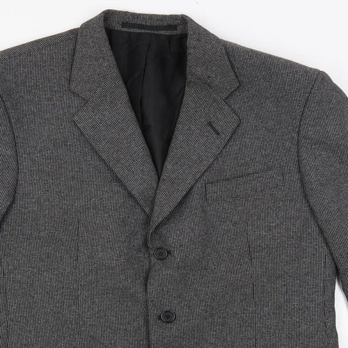 Canda Mens Grey Polyester Jacket Blazer Size 40 Regular