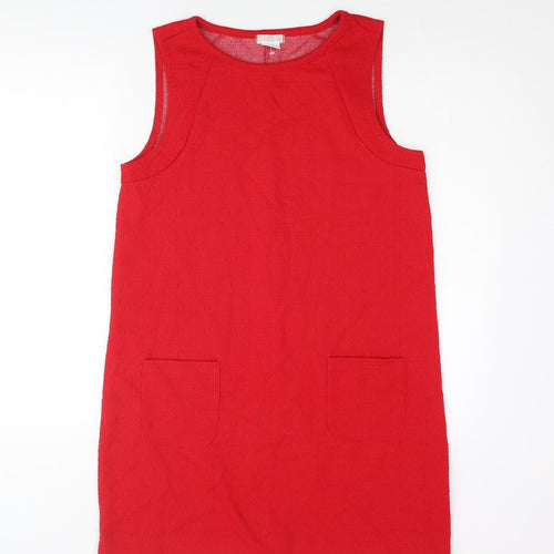 Cooperative Womens Red Acrylic Shift Size S Round Neck Pullover - Textured