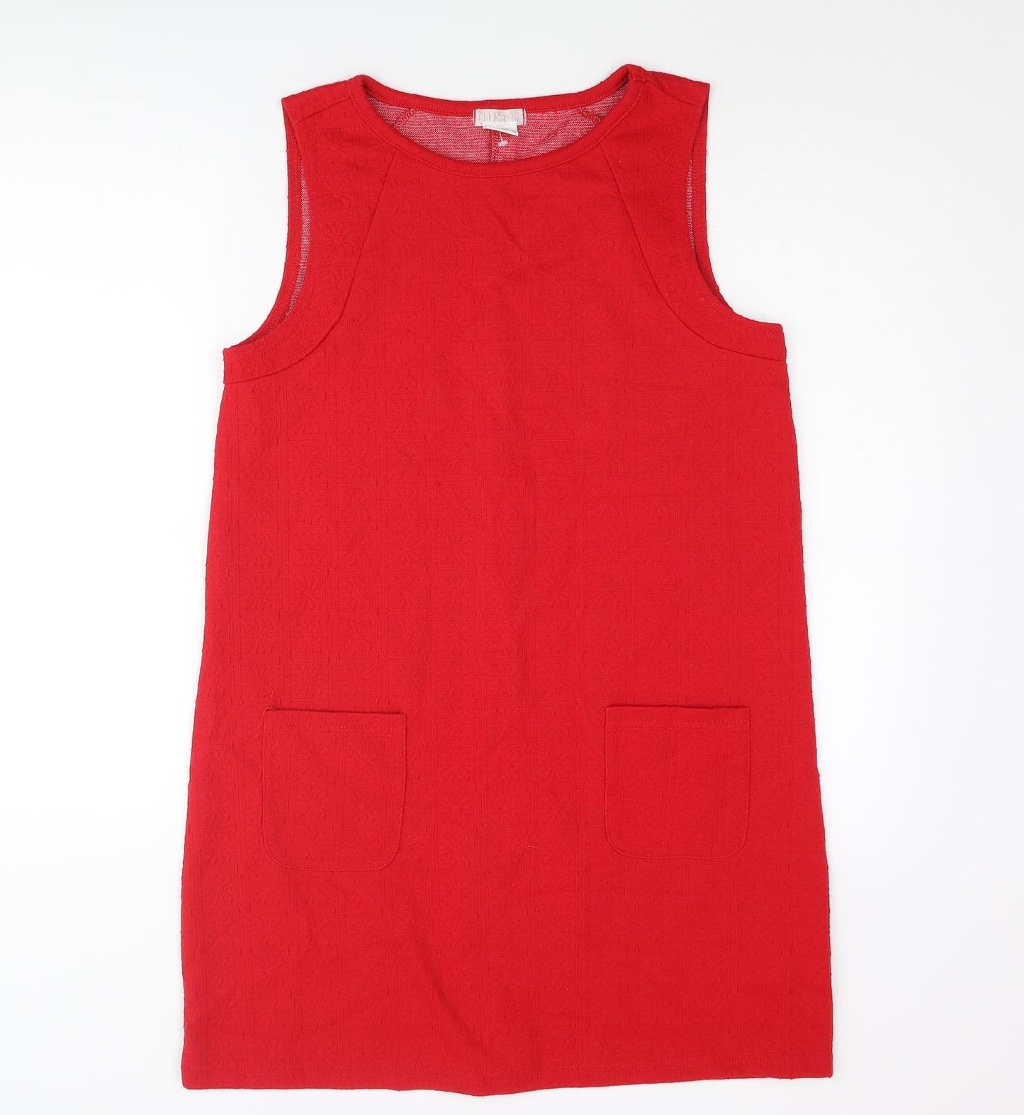 Cooperative Womens Red Acrylic Shift Size S Round Neck Pullover - Textured