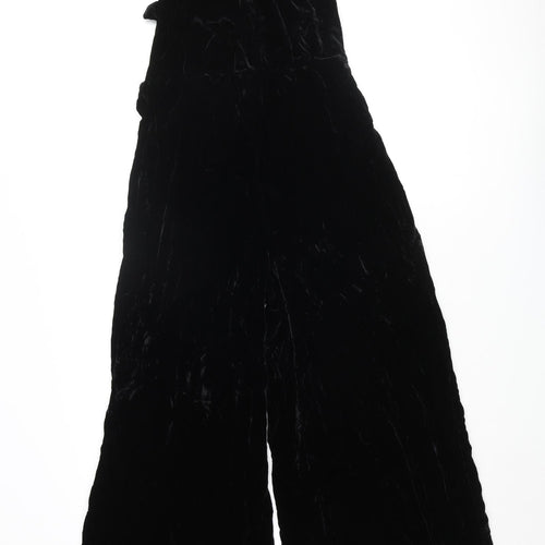 Zara Womens Black Viscose Jumpsuit One-Piece Size S L34 in Zip - Open Back