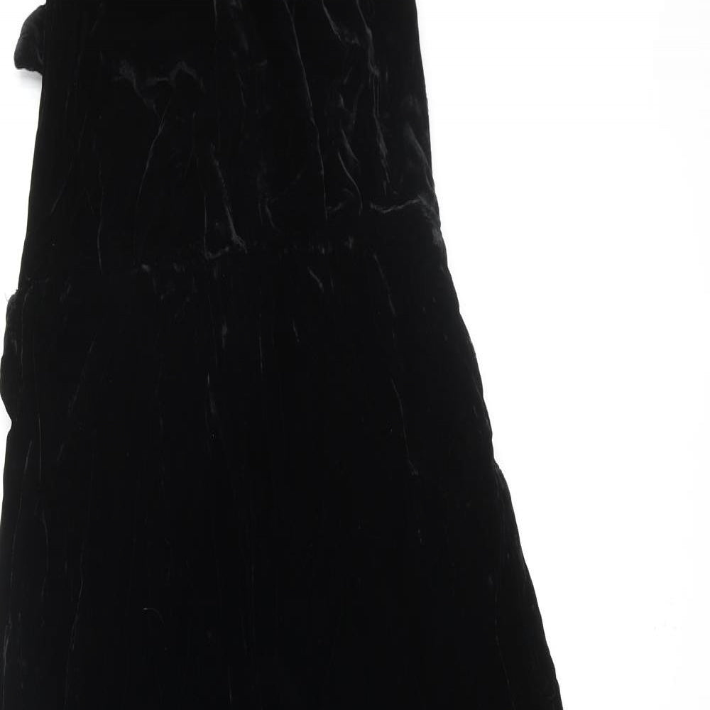 Zara Womens Black Viscose Jumpsuit One-Piece Size S L34 in Zip - Open Back