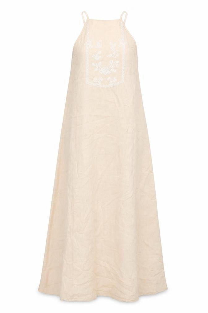 Zara Womens Pink Cotton Shift Size S Square Neck Tie - Embroidered Detail