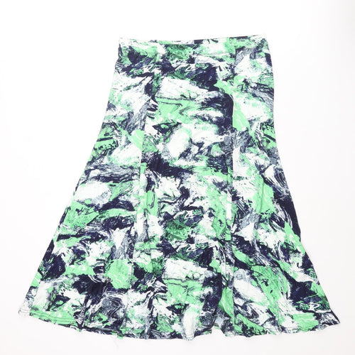 Marble Womens Multicoloured Geometric Viscose Flare Skirt Size 12