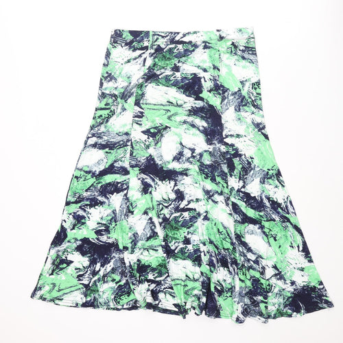 Marble Womens Multicoloured Geometric Viscose Flare Skirt Size 12