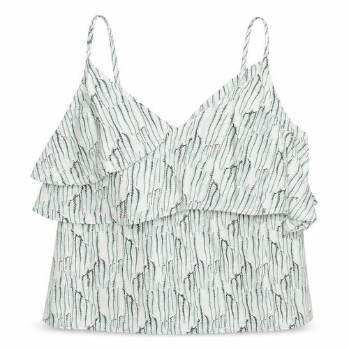 Topshop Womens Multicoloured Geometric Polyester Camisole Blouse Size 12 Sweetheart - Layered