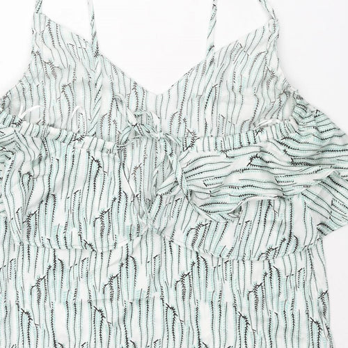 Topshop Womens Multicoloured Geometric Polyester Camisole Blouse Size 12 Sweetheart - Layered
