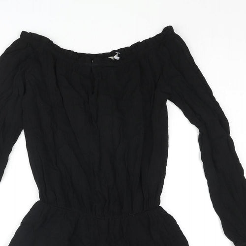 Suite Benedict Womens Black Vinyl Playsuit One-Piece Size XS - Keyhole