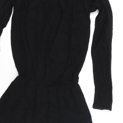 Suite Benedict Womens Black Vinyl Playsuit One-Piece Size XS - Keyhole